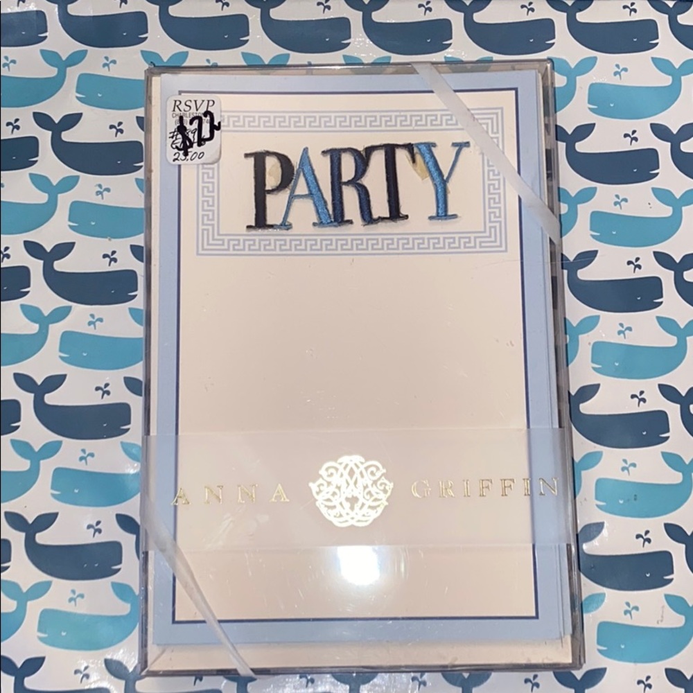 Blue Baby Boy Shower Party Invitations and Envelopes NWT - Set of 10